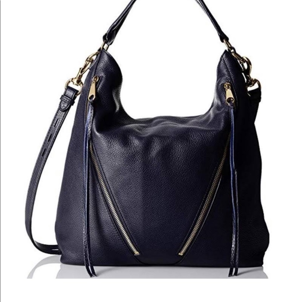 Rebecca Minkoff Moto Leather Hobo EUC Moon